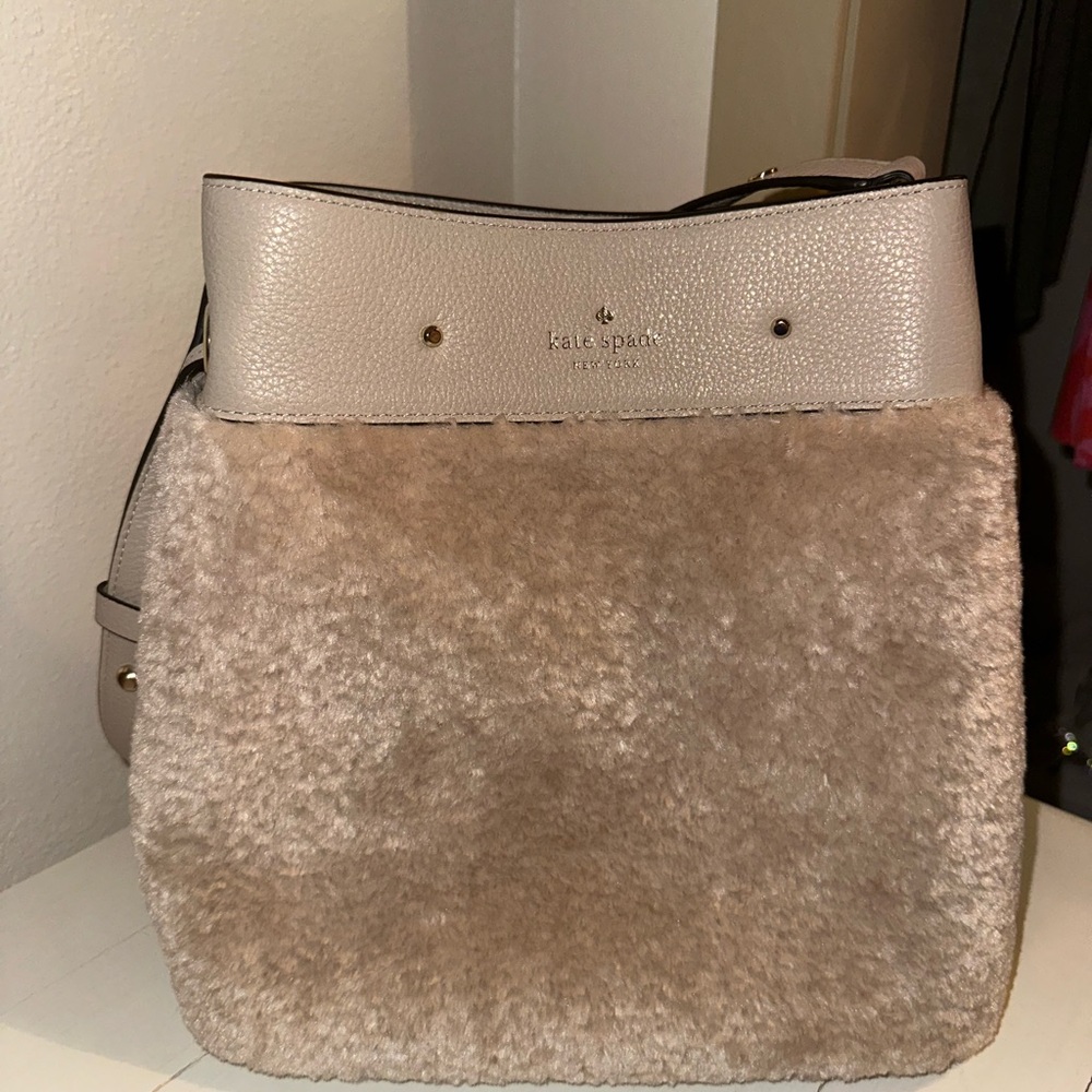 Kate Spade Taupe and Beige Shoulder Bag